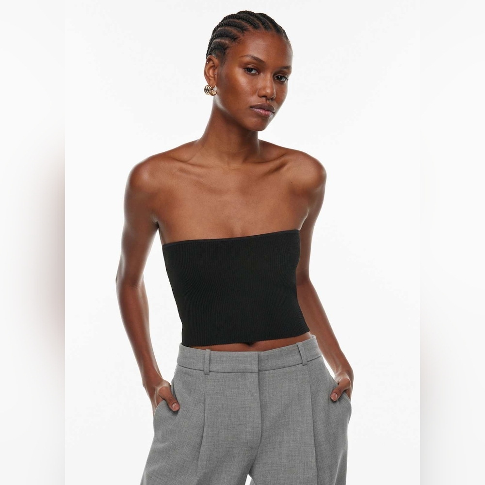 aritzia x Babaton sculpt knit crop Purple